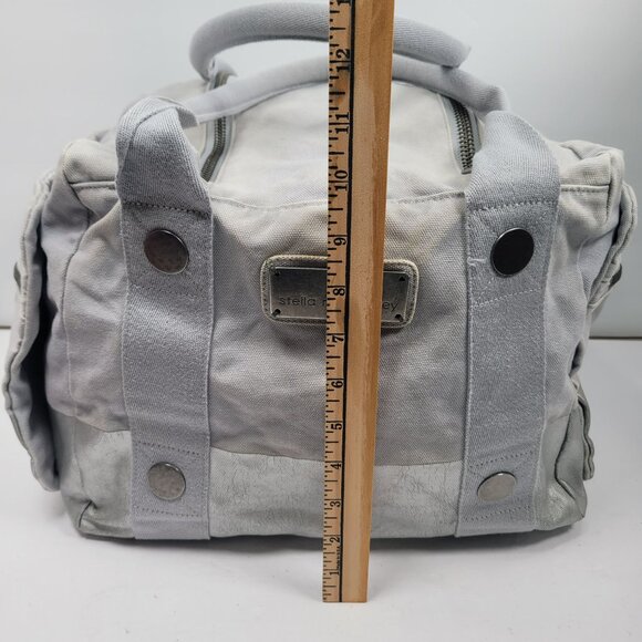 Adidas by Stella McCartney Collab Kierre Light Gray Canvas Duffel Gym Bag - Picture 9 of 10